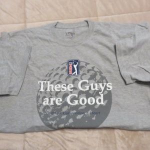Gray PGA Tour Tee Shirt THESE GUYS ARE GOOD